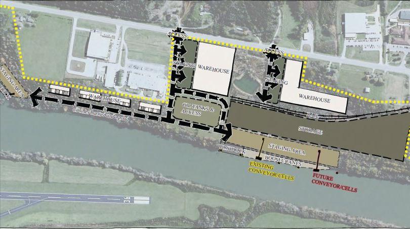 A map of the site for a new building.